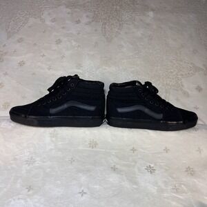 Vans Sk8- High Triple Black Mens 7.5 Suede 9W Skateboarding Sneakers